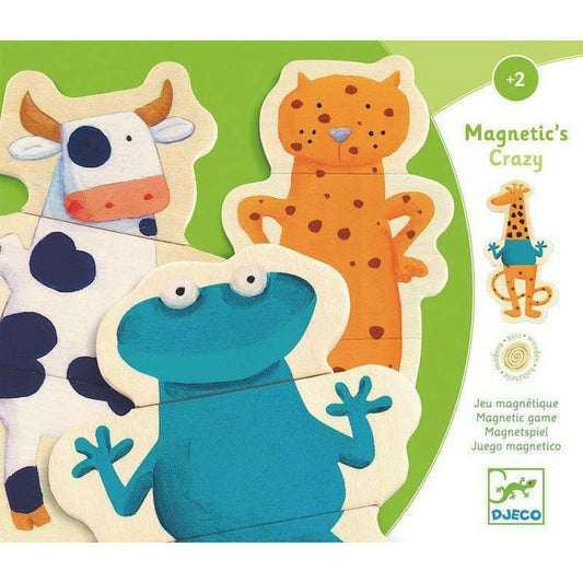 Crazy Animal Mix & Match Wooden Magnets